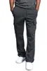 Pantalons pour hommes pantalons de survêtement multipoches hommes Cargo pantalon de survêtement homme taille élastique vêtements de sport décontracté solide tricoté pantalon masculin pour garçons printemps 2022