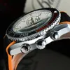 Orologio al quarzo da uomo di marca di lusso superiore Orologio sportivo di moda ippocampo Serie 600 Cronometro multifunzionale a tre occhi Orologi luminosi con elastico impermeabile