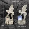 Garden Decorations Lawn Courtyard Decor Angel Girl Statue Miniature Sculpture with Solar Lights Fairy Crystal Ball figur1874005