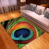 Dywany Peacock Pióro wydrukowane do salonu w sypialni dywaniki dla dzieci gra antiskid mata kawy prostokąt miękki dywan