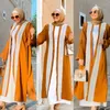 Ethnische Kleidung, muslimische Abaya-Strickjacke, langer Mantel, Naher Osten, Robe, Mode, türkisches Dubai-Damenkleid