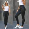 Leggings Femmes NORMOV Noir Leggings Femmes Taille Haute Sexy Push Up Faux Cuir Skinny Femelle Léopard Texturé Legging Extensible Pantalon T221020