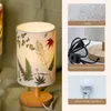 Table Lamps Pressed Flowers Lamp Night Light Warm Home Bedrooms Bedside Desk Plants Solid Household Items Type 2