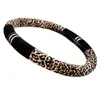 Steering Wheel Covers Universal Leopard Print Plush Car SUV Cover Decoration 15''/38cm