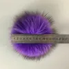 Other Fashion Accessories 13cm Natural raccoon fur ball key chain hat winter hats Fur pom for shoes % real cap accessories T221020