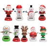 Party Favor Car Ornaments ABS SOLAR Powered Christmas Ornaments Gift Dancing Santa Claus Snowman Toys Dashboard Decoration SN4989