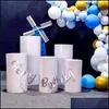 Other Event Party Supplies 3Pcs Round Cylinder Pedestal Display Party Art Decor Cake Rack Plinths Pillars For Diy Wedding Decorati Dhfp3