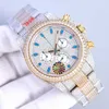 Wristwatches Diamond Mens Watch 40mm Arabic Numerals Dial Sapphire Automatic Mechanical Watch Stainls Steel Strap Dign Wristwatch Montre De Luxe782S