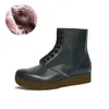 Doc Martens Mens Snow Boots Winter Leather Ankle Ankle Half Navy Blue Red Bordeaux Green Bootiesトリプルブラック白人男性女性ブートファッションガイ36-44