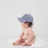 SEERSUCKER ANNIVERSAIRE HAT 100pcs lot kids cap cn warehouse rose blue rouge rayures toddler chapeaux doril037