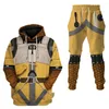 Męskie bluzy z kapturem imperial szturmtrooper cosplay z kapturem 3D nadruk bluzy swobodne spodnie set mężczyźni kobiety pullover streetwear bres