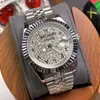 Zegarek zegarek na rękę zegarek zegarek automatyczny Sapphire 40 mm stalowy pasek Stala Modna ręka Diamond Bezel6MWP