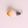 Pendant Necklaces Druzy Fashion Yellow Quartz Point Spike Paved Rhinestone Crystal Stone Necklace Making For Men Women