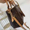 Canvas Boston الكتف Plamss حقيبة ظهر حقيبة مصممة مصممة Crossbody وسادة اليد حقيبة اليد محفظة أحاديات زهرة بنية كلاسيكية