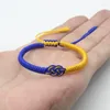 Charm-Armbänder, handgefertigt, keltischer Knoten, Armband, Schmuck, Armband, Blau, Gelb, Farbe, für Männer, Frauen, Unisex, Geschenk