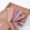 110x110cm coton carré écharpe femmes musulman Hijab châle foulard solide bandeau Islam Turban Bandana Bufandas Foulard Femme