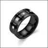 Band Rings Titanium Stainless Steel Band Rings For Women Love Gold Sier Black Wedding Ring Luxury Diamond Engagement Jewelry Drop De Dhlxi