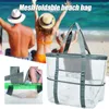 Duffel Bags Beach Mesh Tote Tas met zijzak houdt geen zand of water snel droge toiletbad Organisator voor reispicknickzak een hoofd