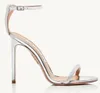 Summer Luxury Brand Moon Crystal Sandali Scarpe da donna Tacchi alti con cinturino in metallo Sexy Lady Pumps Dress Party Wedding EU35-43.BOX