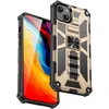 PC TPU Rugged Shockproof Tylne Cover Case Kick-Staget Series Anti-Fall Series Wojskowy Ochrona Zbroi dla iPhone'a 14 Plus 13 12 11 Pro Max XS XR