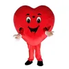 2022 Hot New Red Heart Love Mascot Costume Valentine's Day Birthday Party Show kostym vuxen storlek