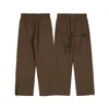 Pantaloni da uomo039 Retro Cerniera Pistole Tasche Ricamo Casual Uomo Cargo High Street Dritto Tuta allentata Oversize Elastico Wai2015458