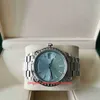 BP Factory Mens Watch Najwyższa jakość 40 mm 228235 Prezydent Diamond Bezel Sky Blue Dial Sapphire Asia 2813 Ruch Mechaniczne automatyczne zegarki męskie zegarki na rękę