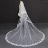 Bridal Veils spetskatedral 2 lager bröllopslöja 3 meter 2t täck ansikte med kamblusher accessoarer226b