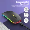 LED Wireless Mouse Rechargeable Slim Silent Mouse 24G Portable Mobile Optical Office with USB Typec Receiver9769493