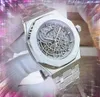 Beliebte Herren-Armbanduhr mit hohlem Skelett und zwei Stiften, 42 mm, automatisches mechanisches Uhrwerk, 904L-Edelstahl, Selbstaufzug, leuchtende, elegante Armbanduhr, Montre de Luxe