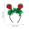 Bandanas 2Pcs Strawberry Shaped Hair Decorative Hairband Spring Headdress For Party