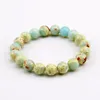 Strand Yoga Buddha Bracciale Donna Gioielli 6/8 / 10mm Sea Sediment Imperial Stone Men Chakra Bracciali da uomo