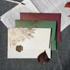 Gift Wrap 20pcs/set MIni Size Gold Flower Thick Paper Envelopes For Greeting Card Postcard Storage 11.5cmX8cm