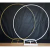 Party Decoration Big Round Metal Wedding Arch Circle Balloon Stand med basdekor Bakgrund Ledare Rekvisita Singel Flower