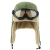 Bérets pragmapisme militaire casquettes pilote casquette hommes femme hiver oreillette neige Ski chaud épais chapeau Camouflage chapeaux