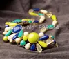 Choker Inlay Jewelry Bright Glass Stone Colorful Necklace