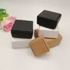 보석 상자 50pcs 포장 용 귀걸음을위한 흑백/크래프트 용지 Jewring Jewlery Gift Cardboard DIY 디스플레이 스토리지 포장 L221021