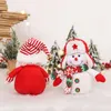 Decorações de Natal Merry Candy Bag Santa Gift Snowflake Snowstring para o ano em casa 2022 Noel Presents