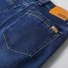 جينز للرجال القطن القطن سراويل سراويل العلامة التجارية كلاسيكية الملابس سراويل مستقيمة للرجال الأسود كبير الحجم كبير الحجم 35 40 42 44 221020