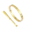 Love Bangle Screw Bracelet Designer Bracelets Luxury Jewelry Women Bangle Classic 5 0 Titanium Steel Alloy Gold-Plated Craft Color2805