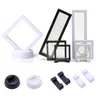 Smyckespåsar 10st/Lot Plastic Display Racks Round Square Fit PE Film Frame Storage Box Holder Accessories Fyndigheter
