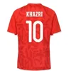 24 25 Tunisien National Team Soccer Jerseys msakni Hannibal Maaloul Sliti Khenissi 2024 Hem Röd bort 3: e Aldult storlek uniformer fotbollströjor