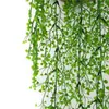 装飾的な花3D壁ステッカーフラワー人工吊り植物バスケットポットアイビーフェイクブドウ屋内屋外滝の飾り