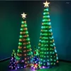 Decorazioni natalizie Decorazione albero DC 5V LED Pixel Point Control Stringa di luci Interfaccia USB Tendone Atmosfera di vacanza in acqua