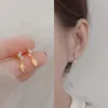 Saplama küpeleri 925 Gümüş İğne Mini Kristal Çiçek Kadınlar İçin Sevimli Kıkırdak Tragus Kulak Piercing Modaya Düzenli Mücevher