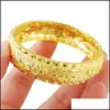 Bangle Bangle 24k настоящий золотой браслет Hi