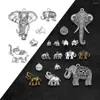 Charms Antique Silver Plated Cute Elephant Animals Pendants For Diy Necklaces Jewelry Making Findings Supplies Accessories