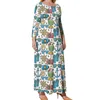 プラスサイズのドレスバケーションパームツリードレス抽象夏のフリップフロップパーティーMaxi Aesthetic Bohemia Long Print Vestidos 5xl