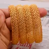 Bangle 24K 4Pieces/Dubai Bride Bangles For Womens Braccialetti etiopi Gioielli africani Ornamenti arabi mediorientali