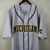 NCAA College Michigan Wolverines Baseball Jerseys Cameron Weston Barry Larkin Joe Stewart Clark Elliott Matt Frey Riley Bertram Jimmy Obertop Tito Ted Burton Marti